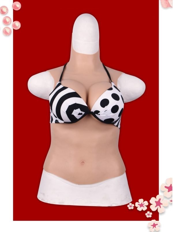 C Cup Half Body Silicone Breast Plate - Front