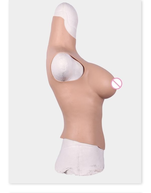 C Cup Half Body Silicone Breast Plate - Side