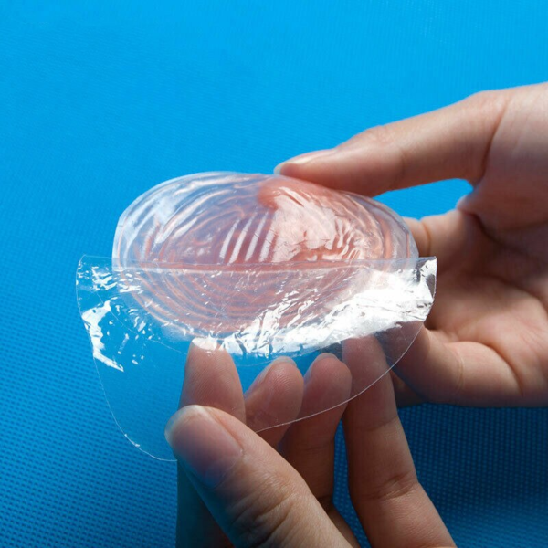 Clear Pink Silicone Nipple Covers - Back
