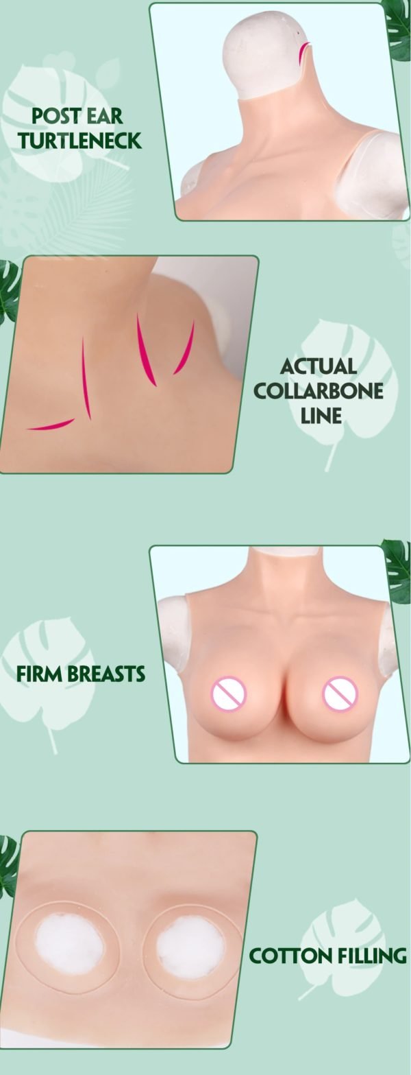 D Cup Half Body Silicone Breast Plate - Product Details