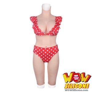 D Cup Sleeveless Silicone Bodysuit Front