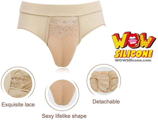 Gaff Panties With Camel Toe Panel & Silicone Pads