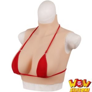 High Neck Silicone Breastplate D Cup