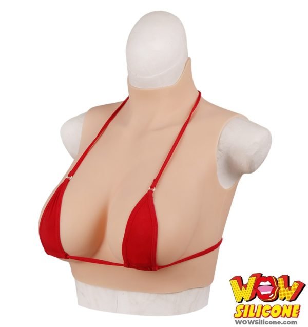 High Neck Silicone Breastplate D Cup