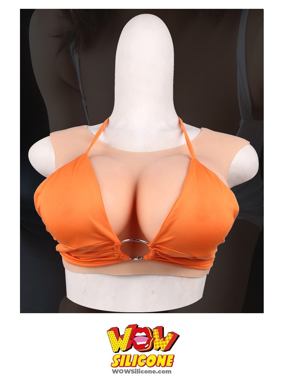 Crossdressing Breast Forms High Collar Silicone Breast Plate B-G Cup Fake  Boobs Filled with Elastic Cotton Ivory White,C Cup : : Fashion