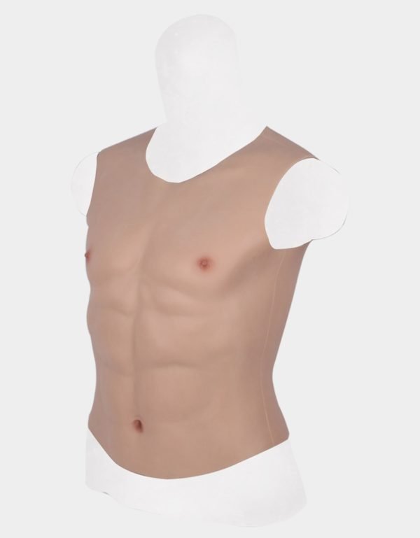 Low Neck Male Silicone Chest Plate - Side 2