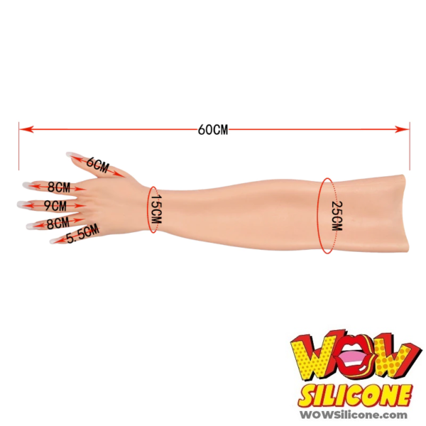 Realistic Silicone Long Gloves - Dimension