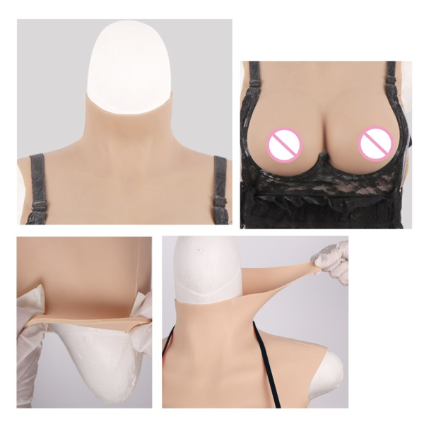 Silicone Breast Plate With Lace Bra - Product Details