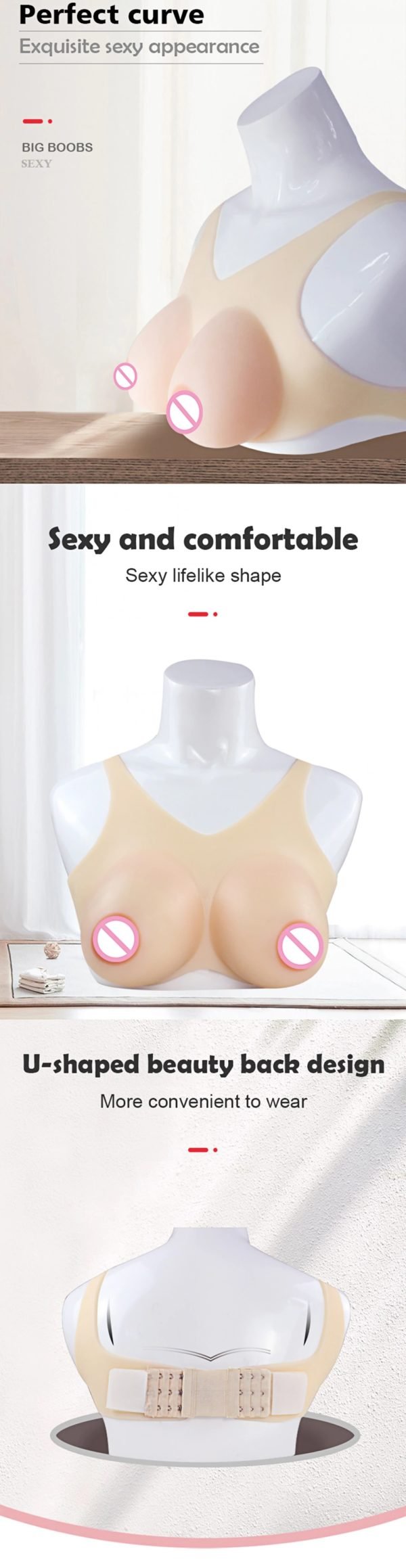 Strap On Silicone Breastform