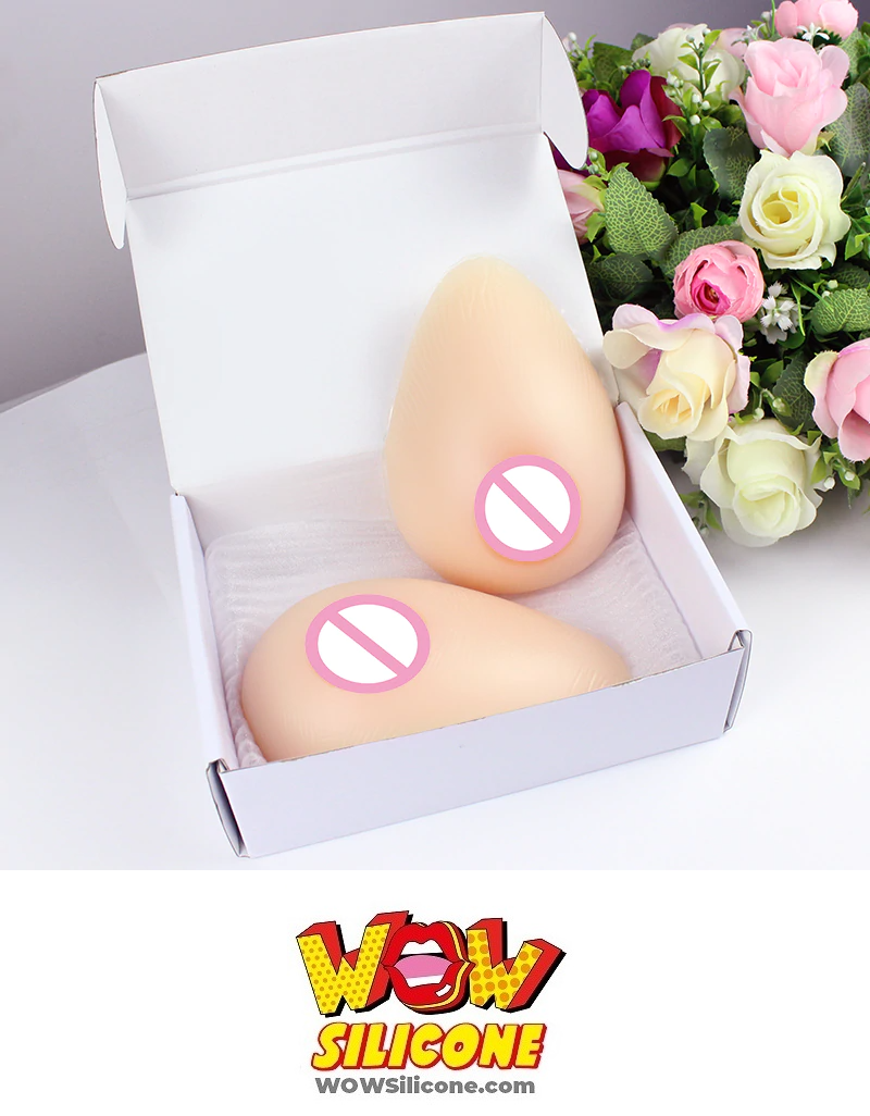 Silicone Breast Forms for Crossdresser Cosplay Mastectomy Bra Enhancers  Round Shape 1 Pair D Cup 1000g/pair 