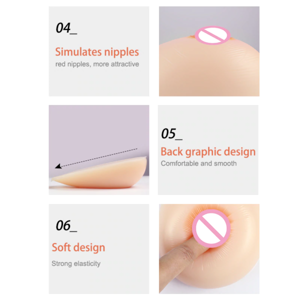 Teardrop Silicone Breast Form - Product Details 2