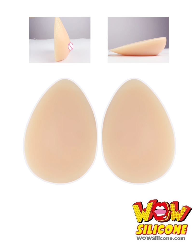  High Collar Realistic Silicone Breast Forms Half