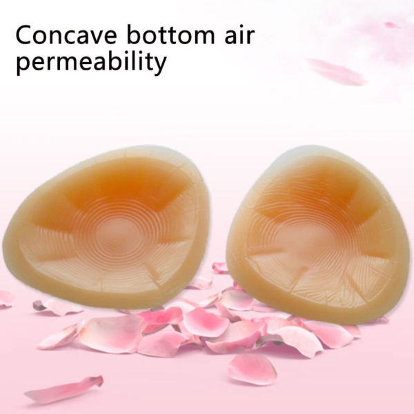 Triangular Silicone Breast Forms - Concave Back