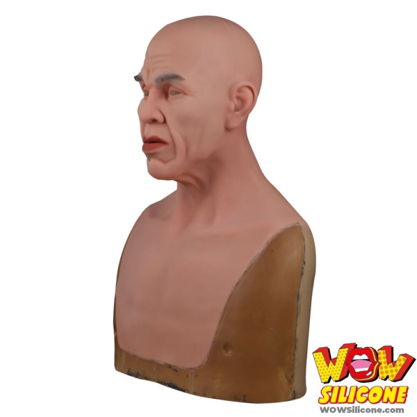 Realistic Prosthetic Old Male Silicone Mask - Profile