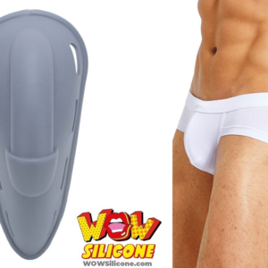 Silicone Fake Bulge Enhancer Pouch Pad - Gray