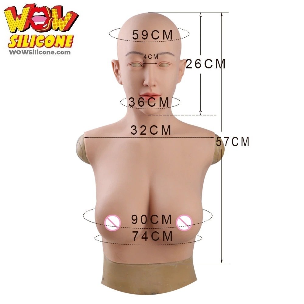 Goddess Silicone Female Mask With Breast Plate - WOWSilicone Shop